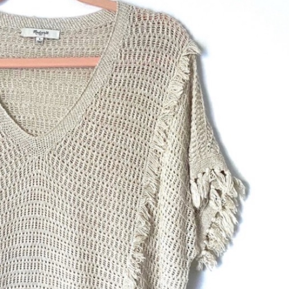 Madewell fringe pullover sweater